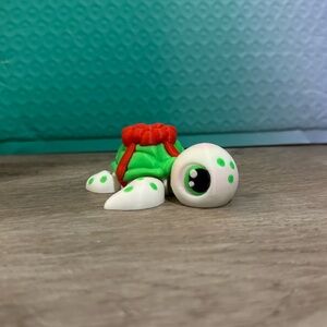 Green and White Present 3D Printed Turtle